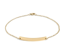 Curved Bar Anklet 10"