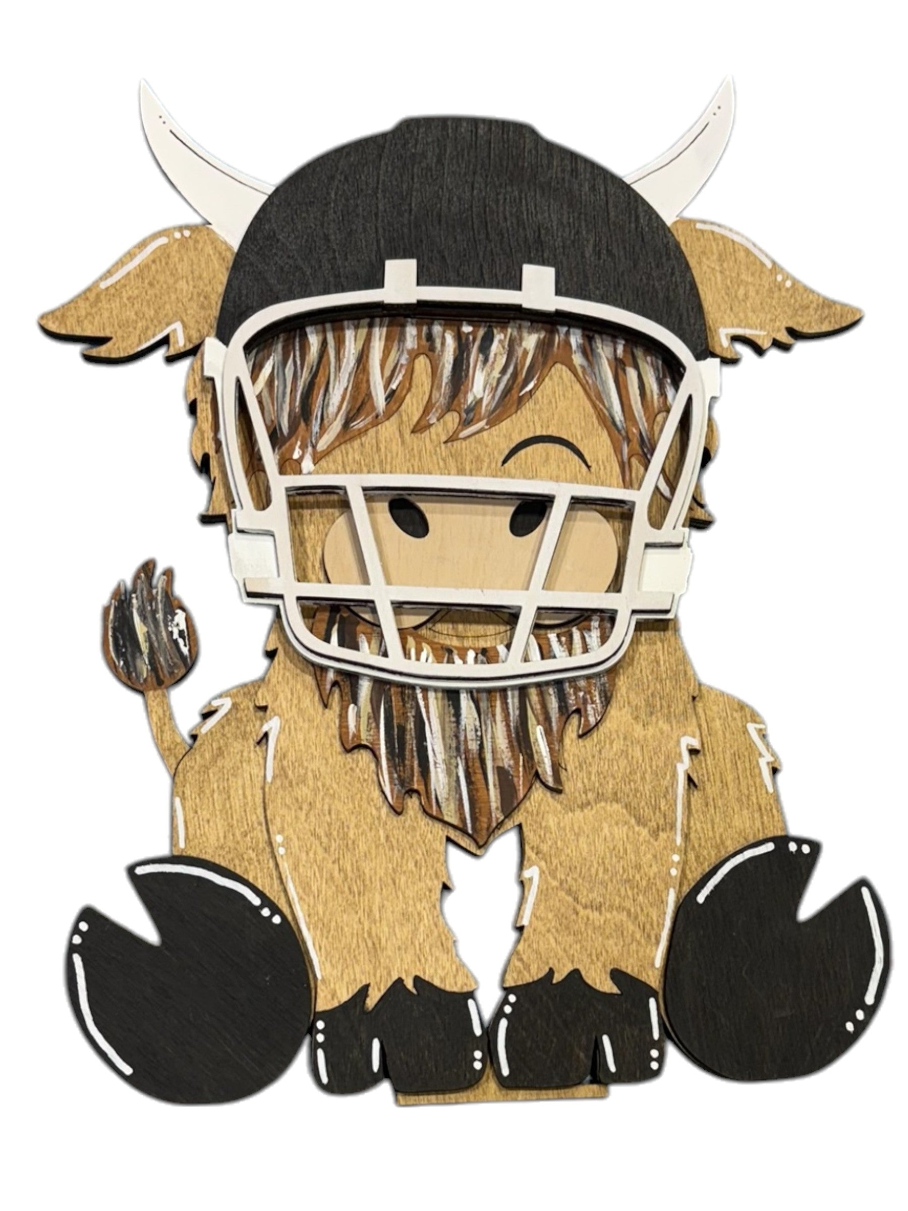 cattle football helmet Football Helmet for Highland Cow