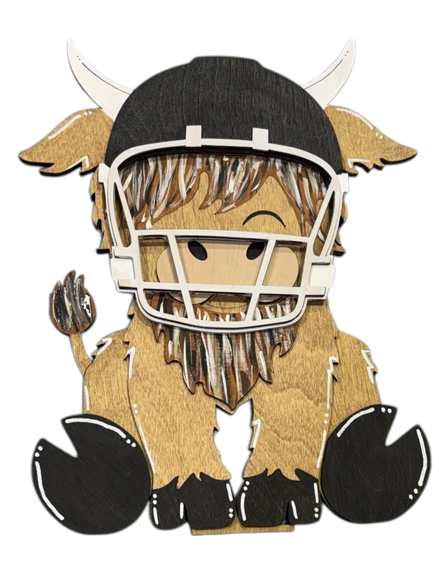Football Helmet for Highland Cow