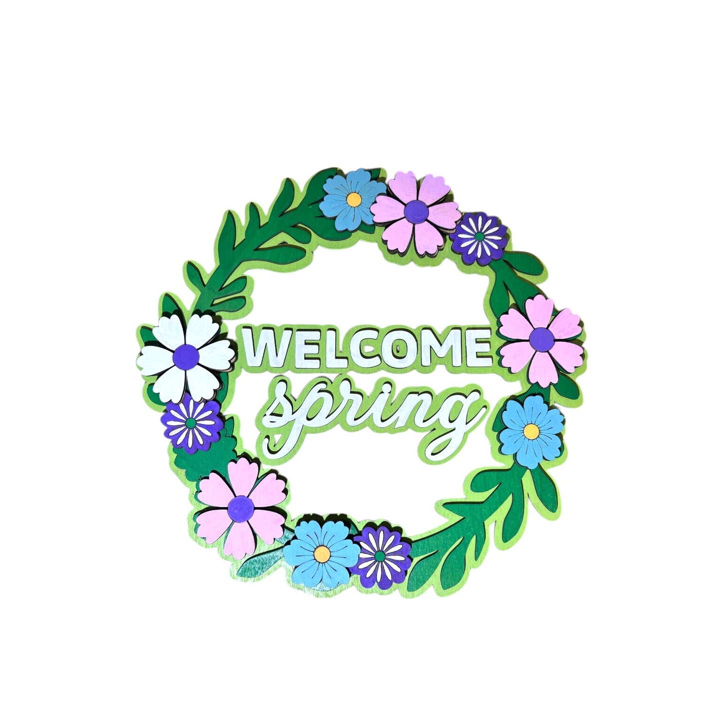 Welcome Spring Wreath Decor