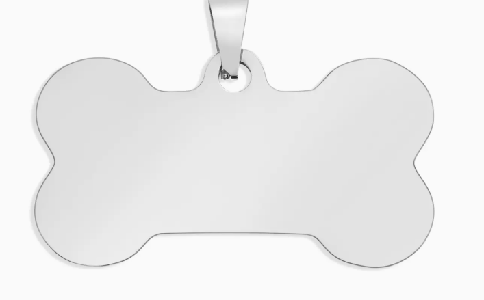 Small Dog Charm | Custom Engraved Dog ID Tag | Stainless Steel
