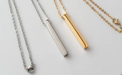 Large Square Vertical Bar Necklace