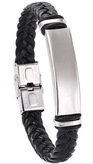 Black Braided Cord Men's Bracelet