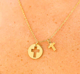 Cross Cutout Necklace