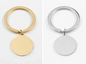 Mirror Polish 20mm Circle Pendant Keychain