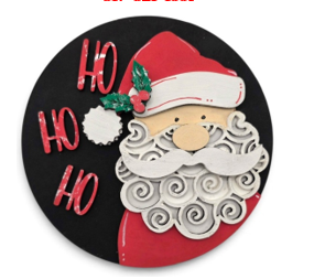 Ho Ho Ho Santa Window Frame Insert 5"