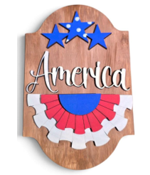 America Banner Window Frame Insert 5"
