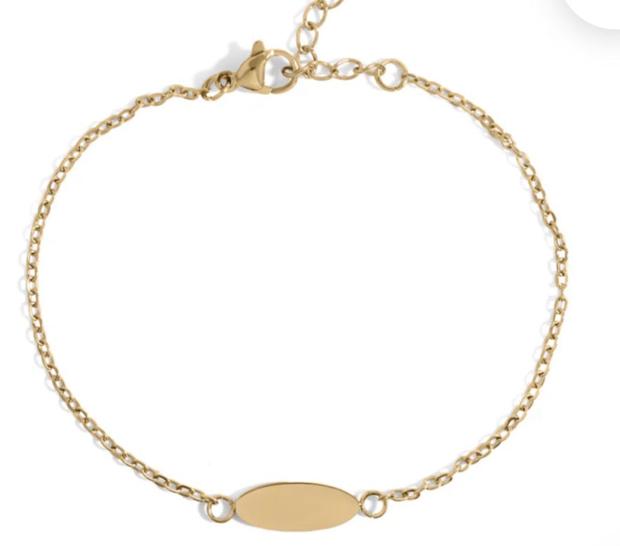Minimalist Oval Bracelet/Anklet