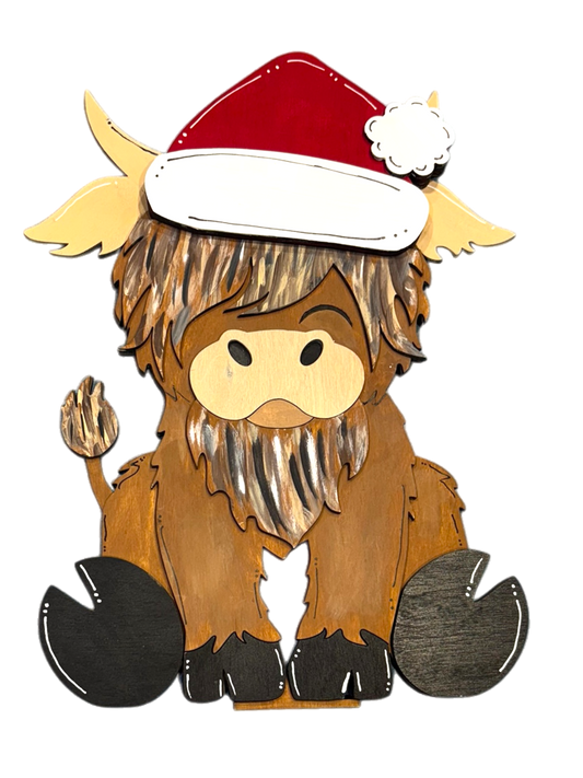 Santa Hat for Highland Cow