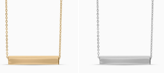 Petite horizontal cross necklace four sided movable on gold or silver chain necklace  engravable