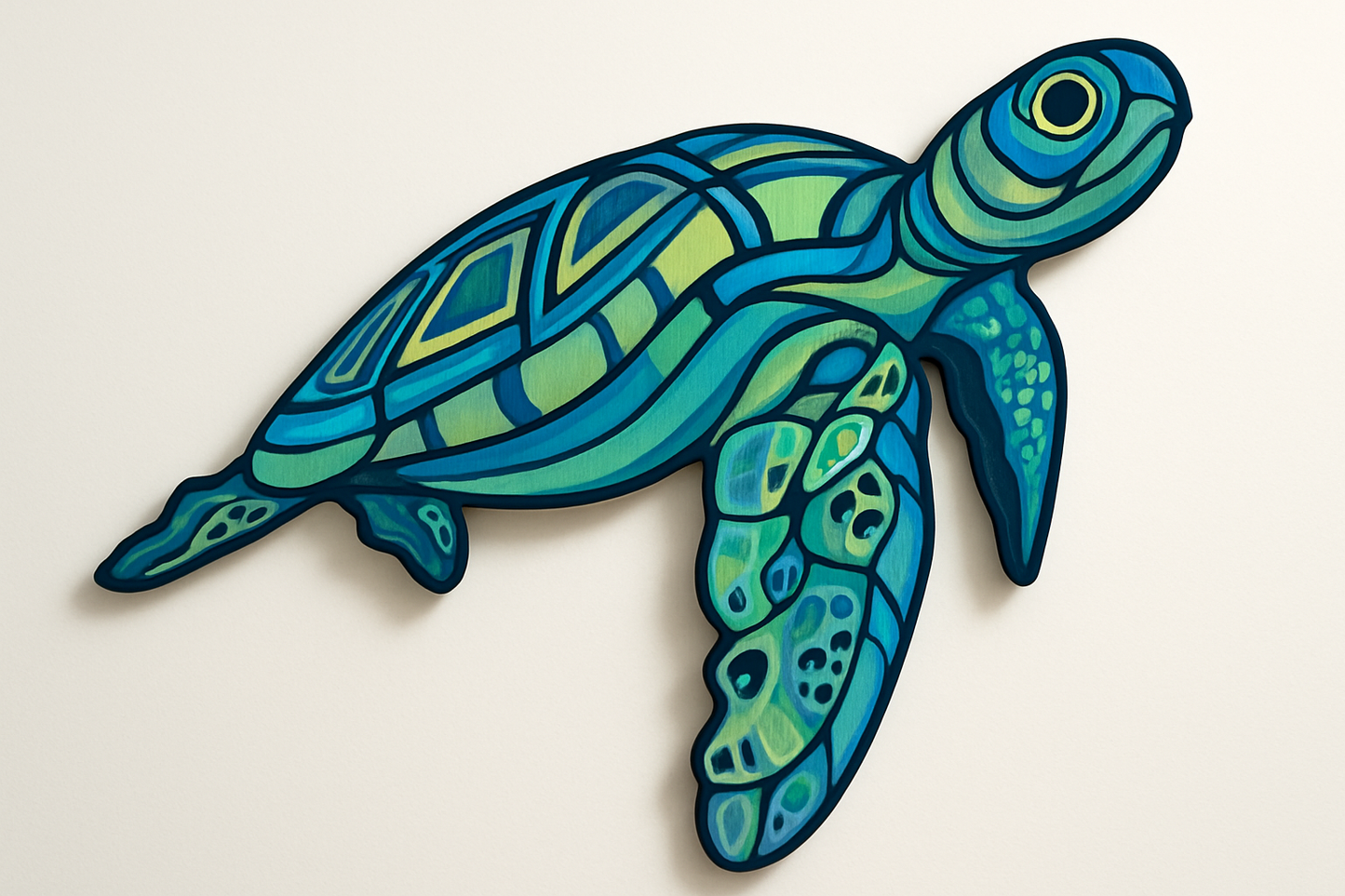 Enhanced sea turtle artwork for advertising
