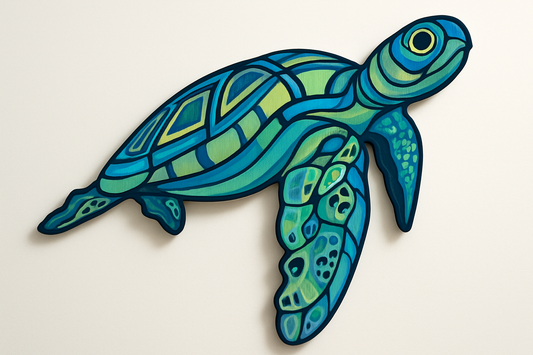 Enhanced sea turtle artwork for advertising