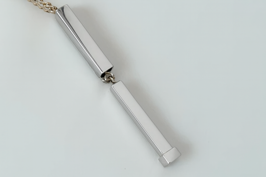 hidden message bar necklace engravable gold or silver