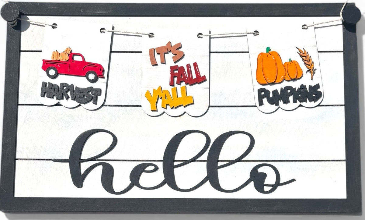 Farmhouse truck Banner for Hello Frame