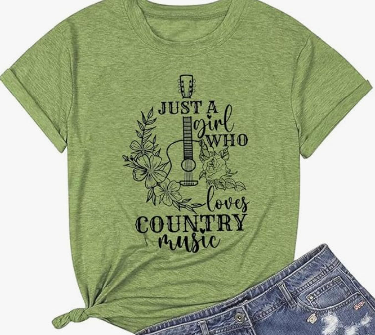 Just a Girl who loves country music T-shirt