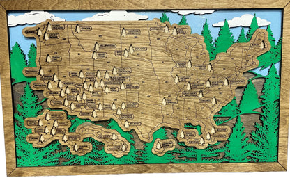 National Parks Travel Map