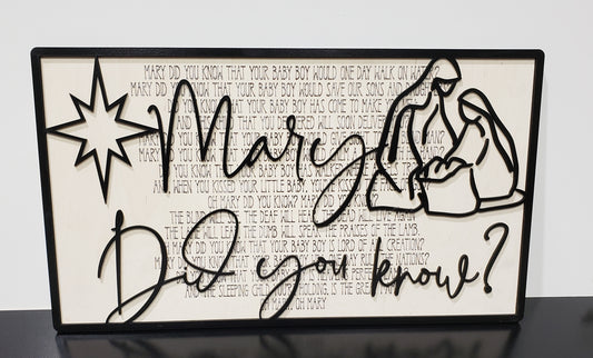 Mary Did You Know Wall Sign