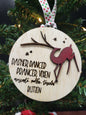 Dasher, Dancer, Prancer, Vixen Ornament